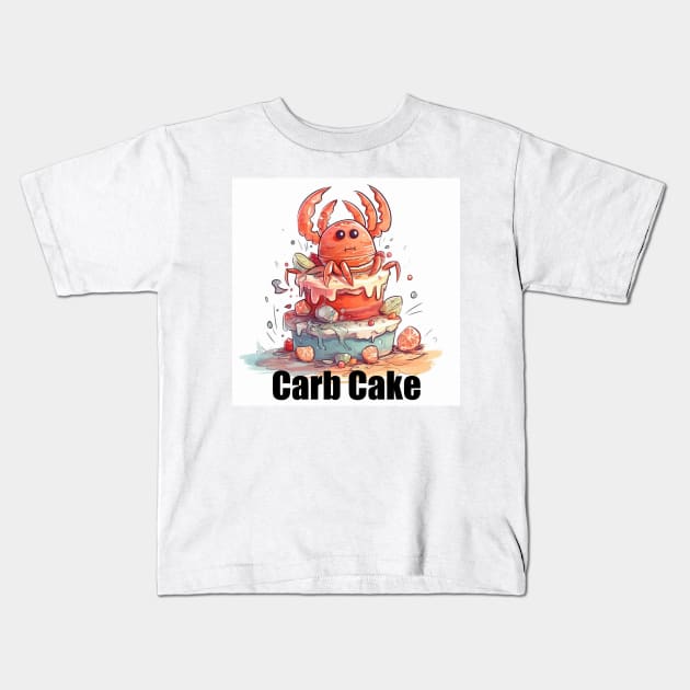 Carb Cake (Crab Cake misspelled) Joke Meme Kids T-Shirt by FrenArt